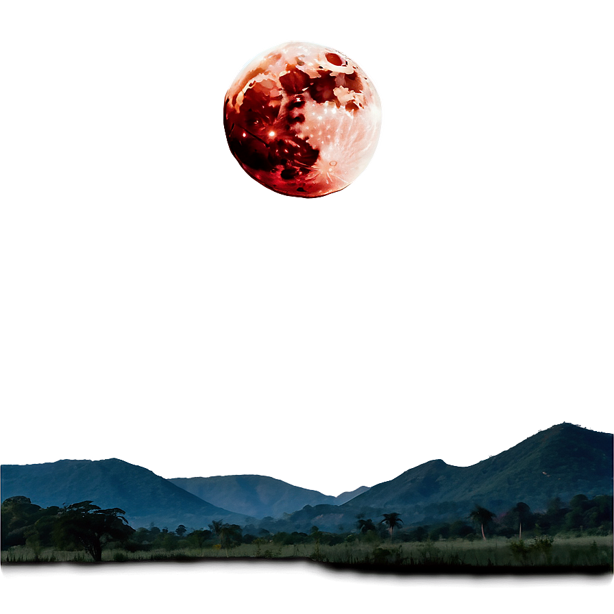 Eerie Blood Moon Landscape Png 87 PNG