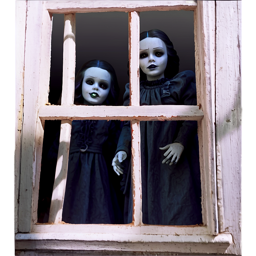 Eerie Doll In Window Png 06252024 PNG