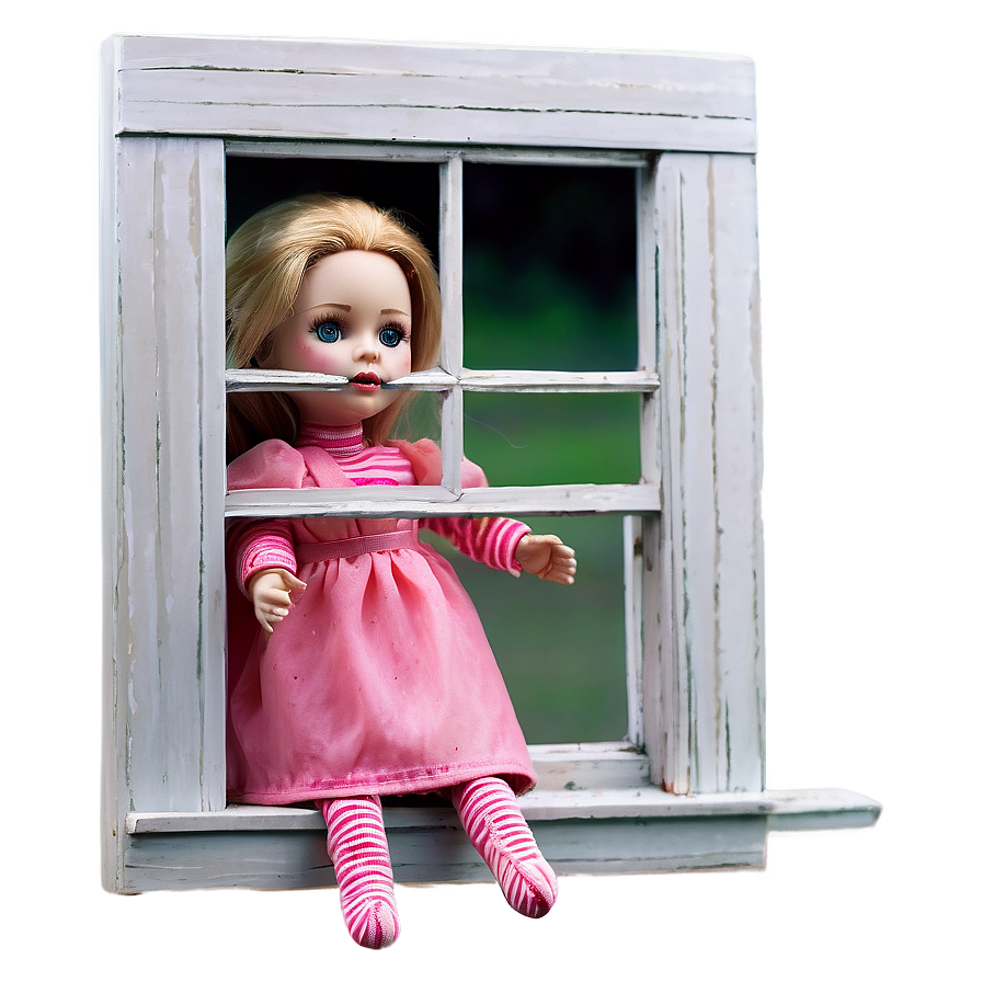 Eerie Doll In Window Png Chy85 PNG