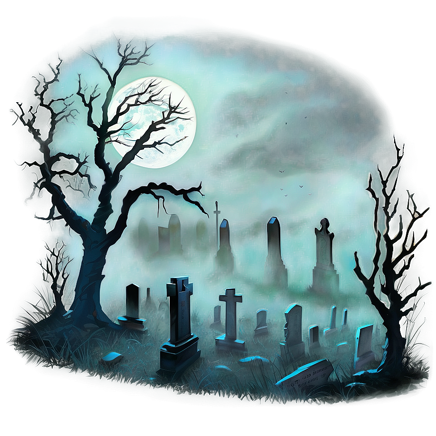 Eerie Graveyard Mist Png Wvk67 PNG