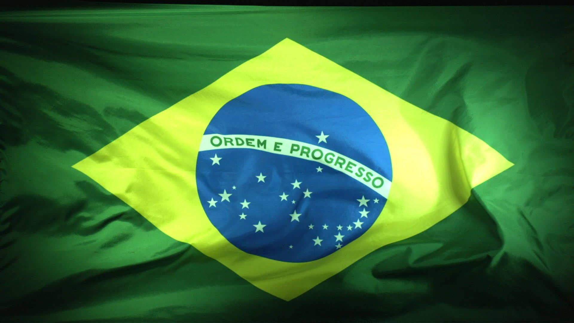 Eerie Pixel Theme Brazil Flag Wallpaper