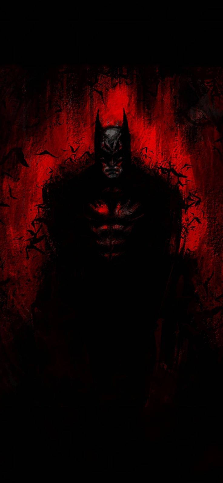 Rædsel Red Skinne af Batman Mørke iPhone Wallpaper