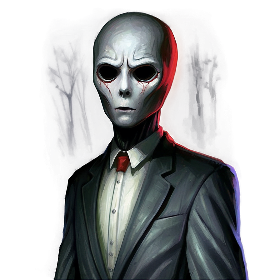 Eerie Slender Man Portrait Png Tbm41 PNG