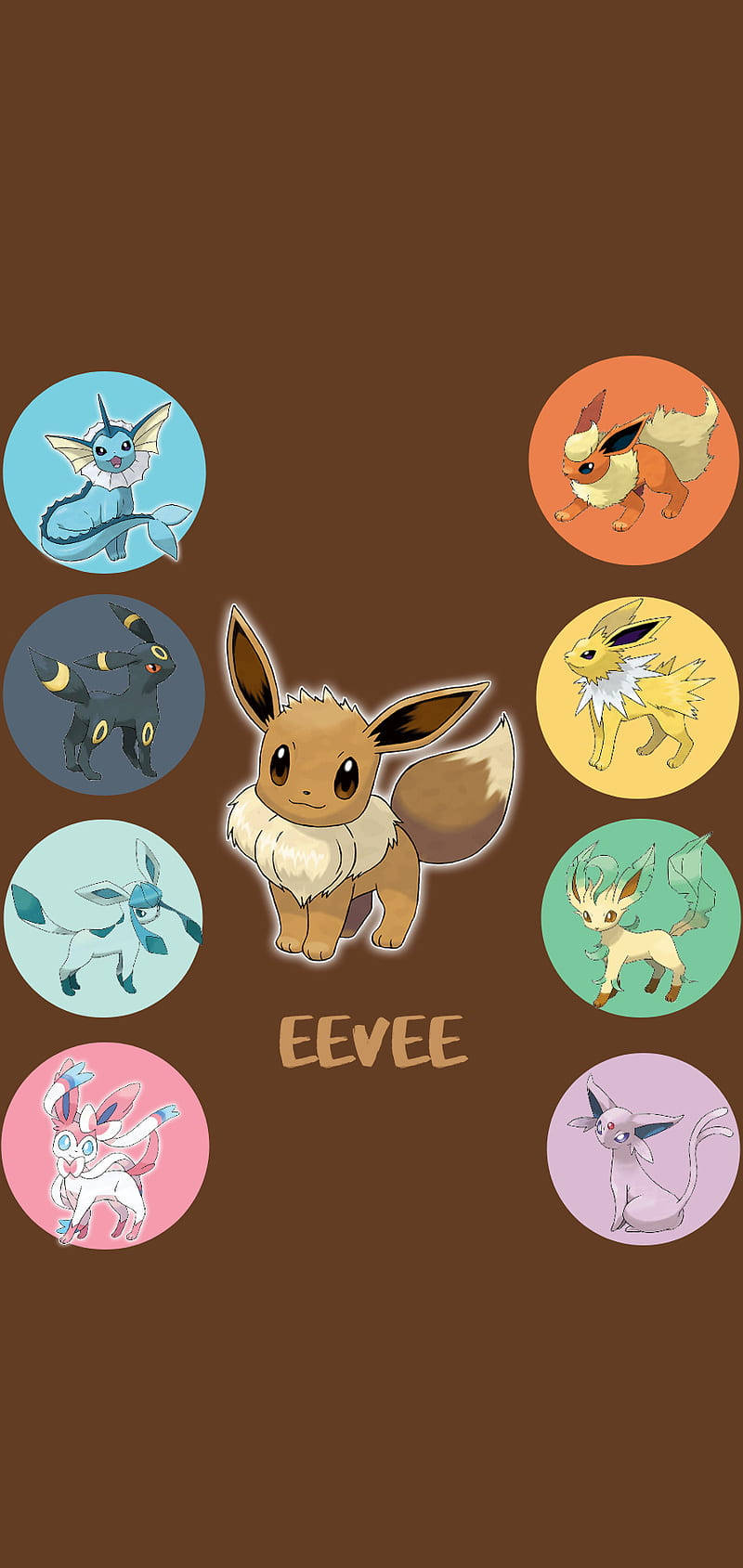 Playful Eevee character brightens up your day with a playful iPhone wallpaper. Wallpaper