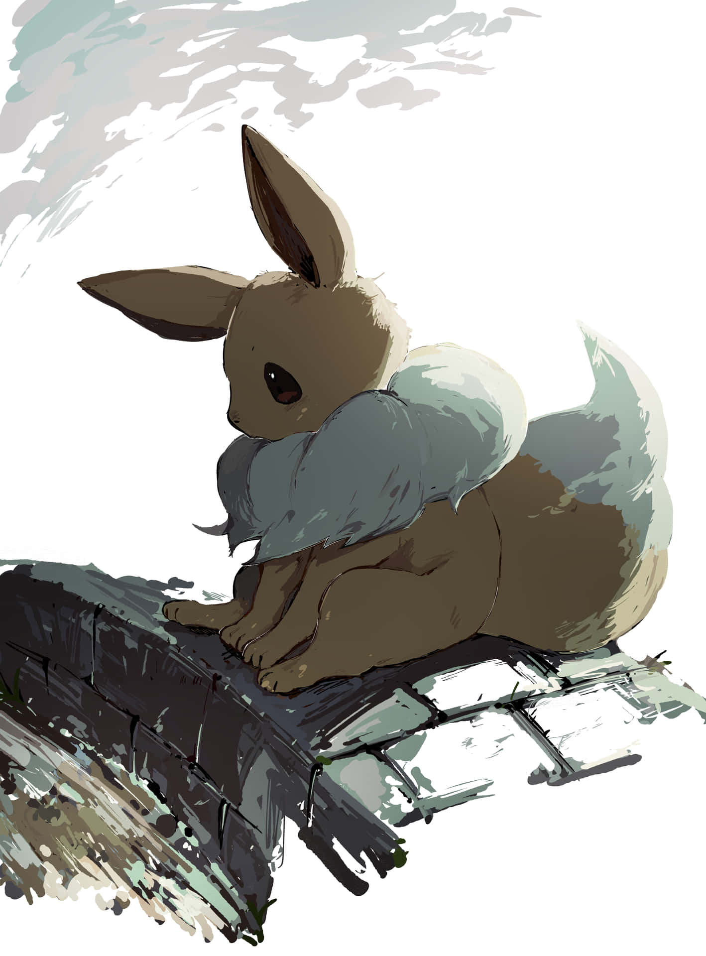 Eevee Pokemon Artistic Rendering Wallpaper
