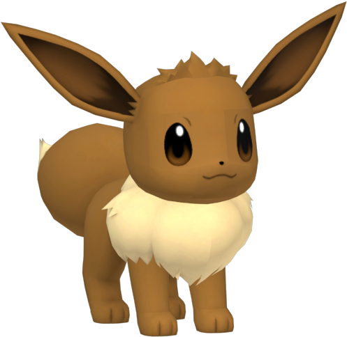 Eevee Pokemon Character3 D Model PNG