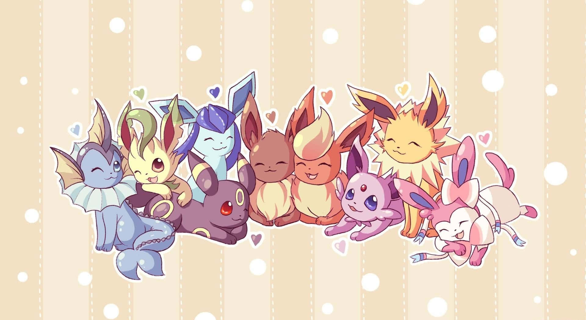 Cute Pokemon Eeveelutions Background