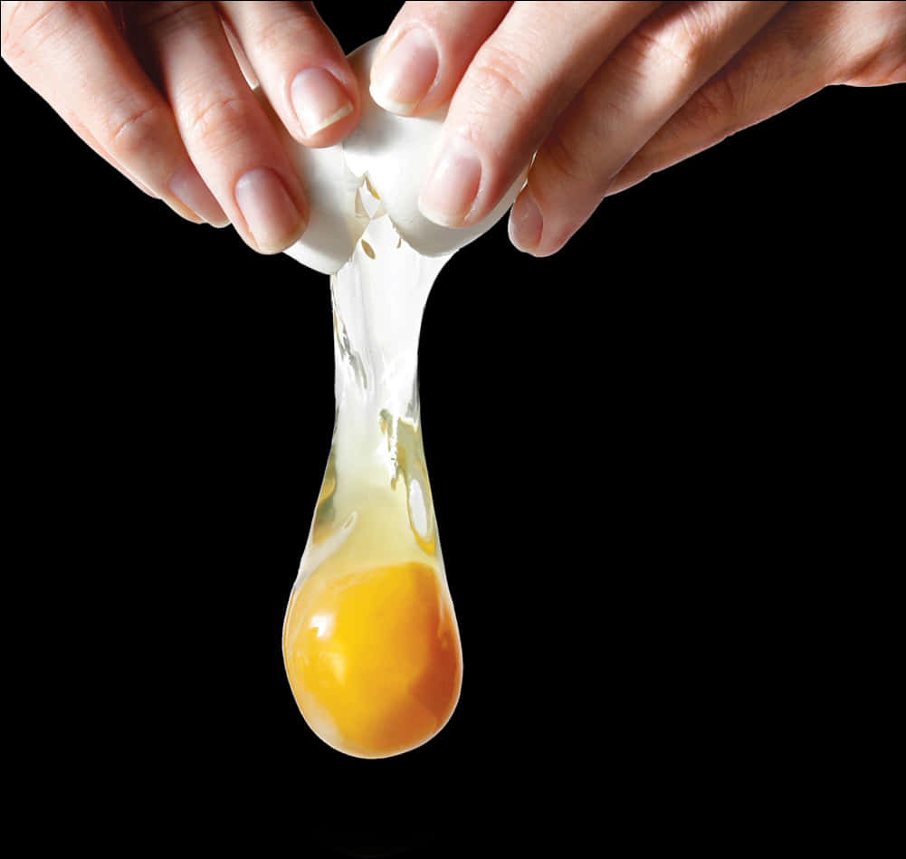 Egg Cracking Process PNG