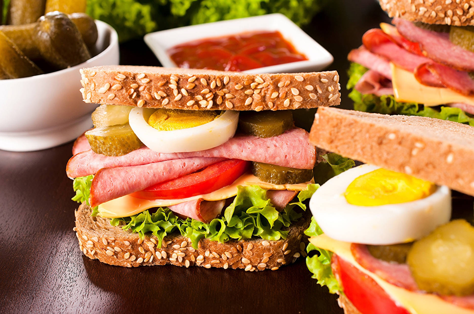 Egg Ham Sandwich Wallpaper