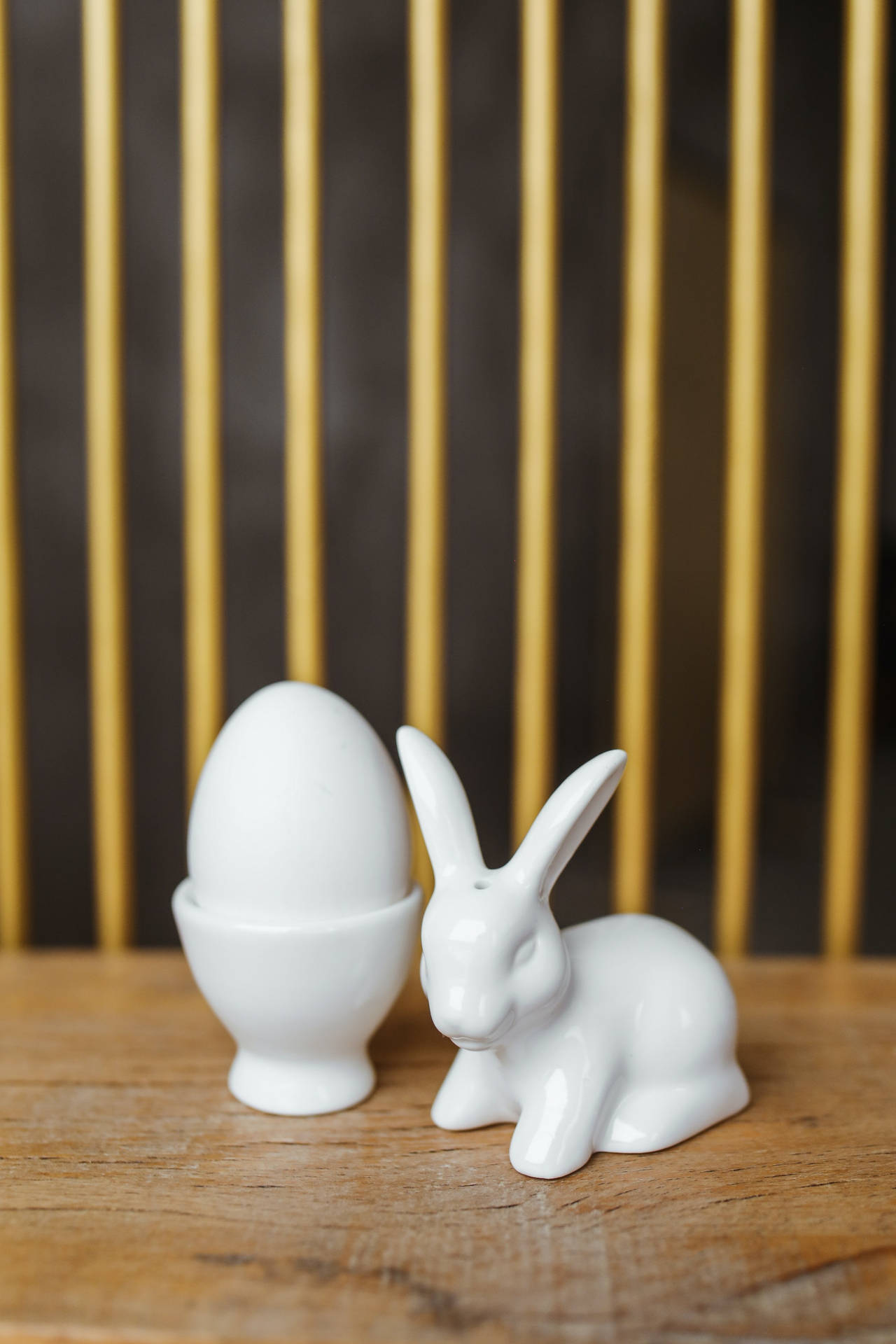 Egg With A Ceramic Rabbit Wallpaper
