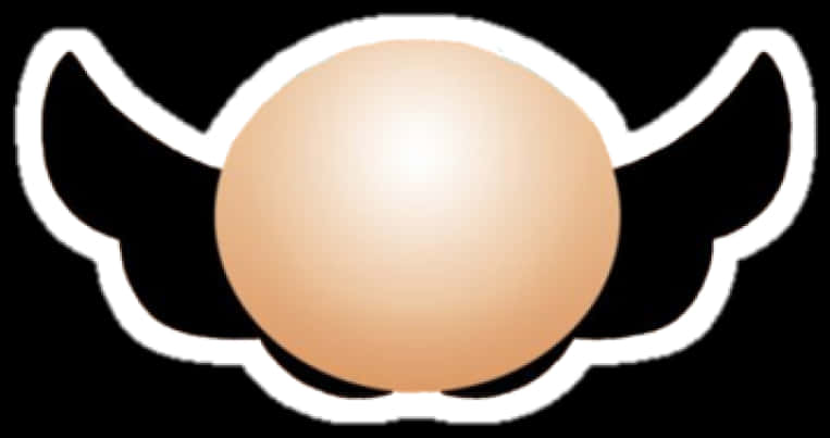 Egg With Wingsand Mustache Icon PNG