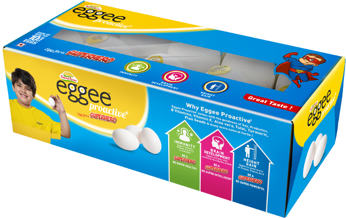 Eggee Proactive Egg Carton With Health Benefits PNG