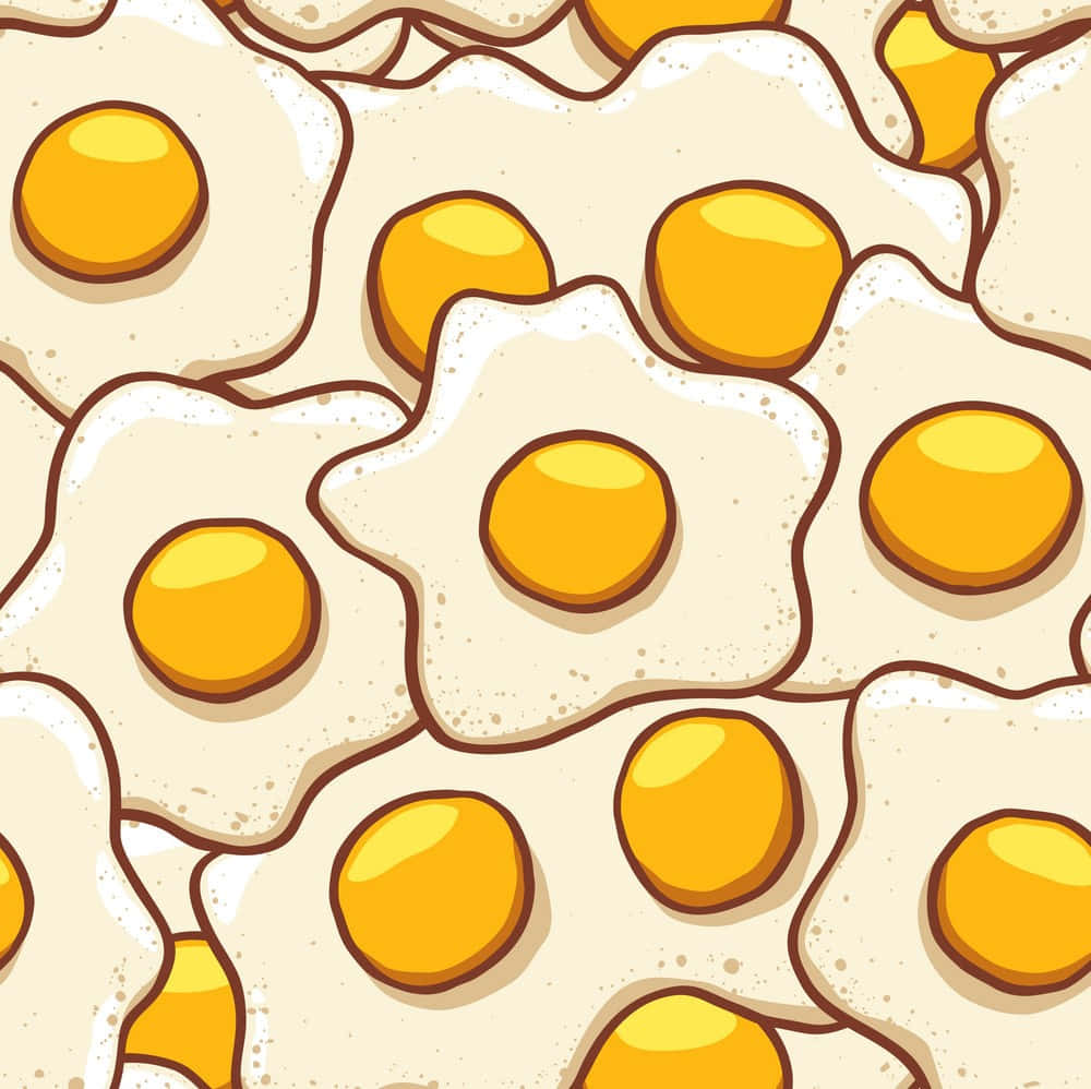 A Seamless Pattern Of Fried Eggs