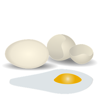 Eggs And A Broken Egg PNG