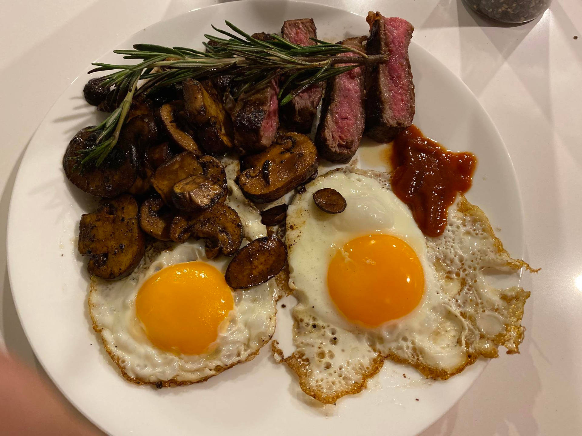 Eggs And Steak Breakfast Wallpaper