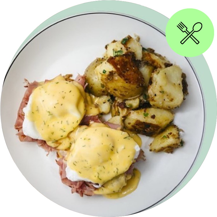 Eggs Benedictwith Potatoes PNG