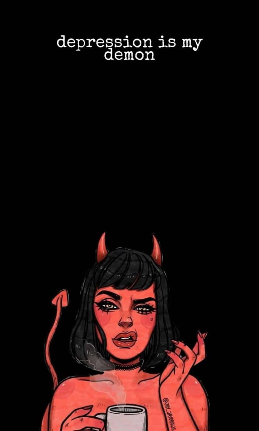 Download Devilish EGirl Aesthetic Phone Wallpaper  Wallpaperscom