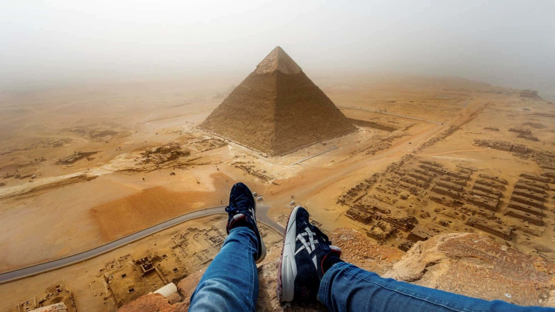 Breathtaking view of the Pyramids and the Sphinx in Egypt