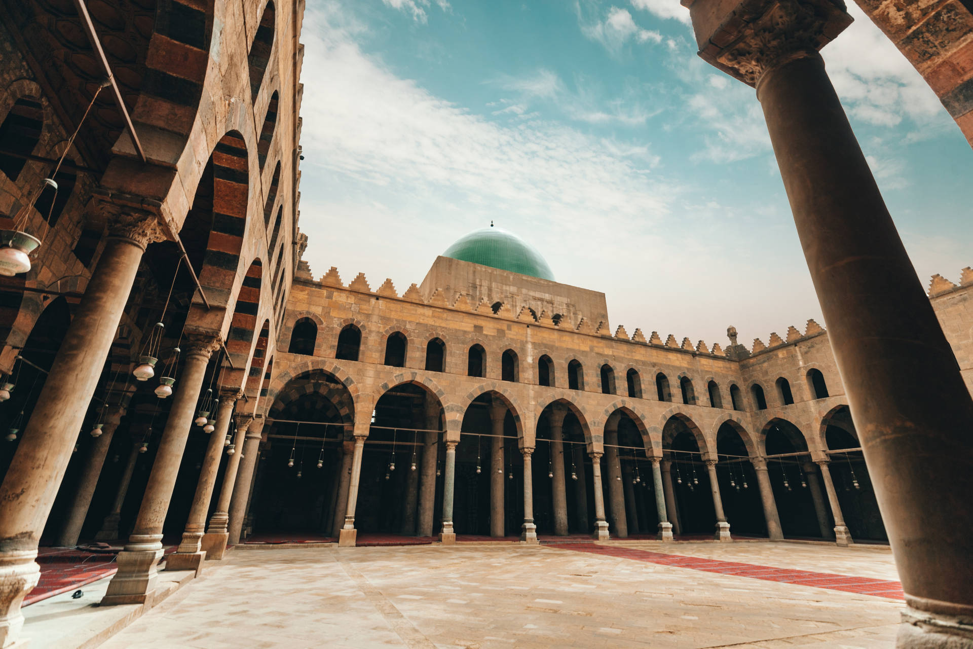 Egypt Mosque Courtyard Wallpaper