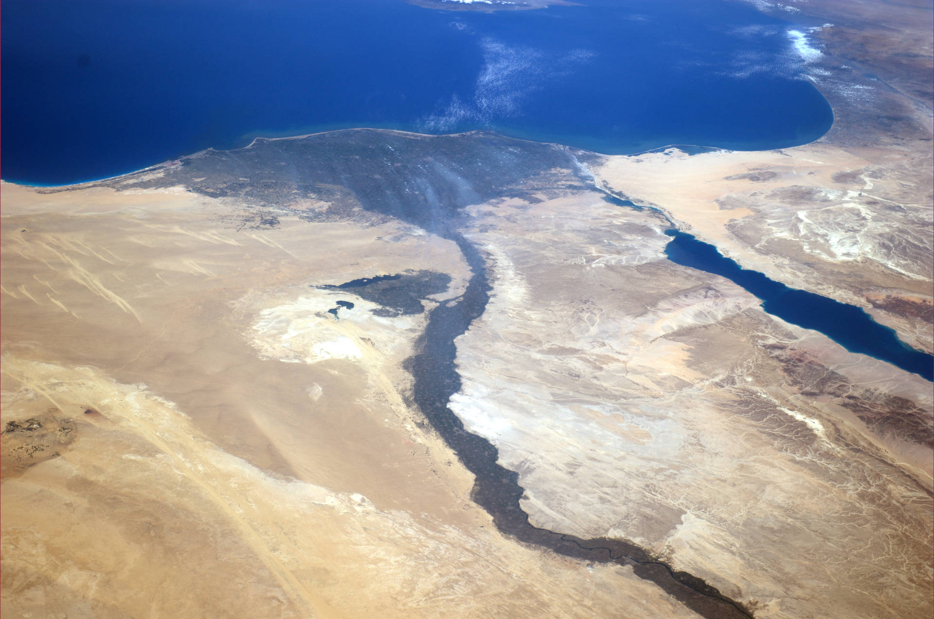 Ägyptennil Fluss Satellit Wallpaper