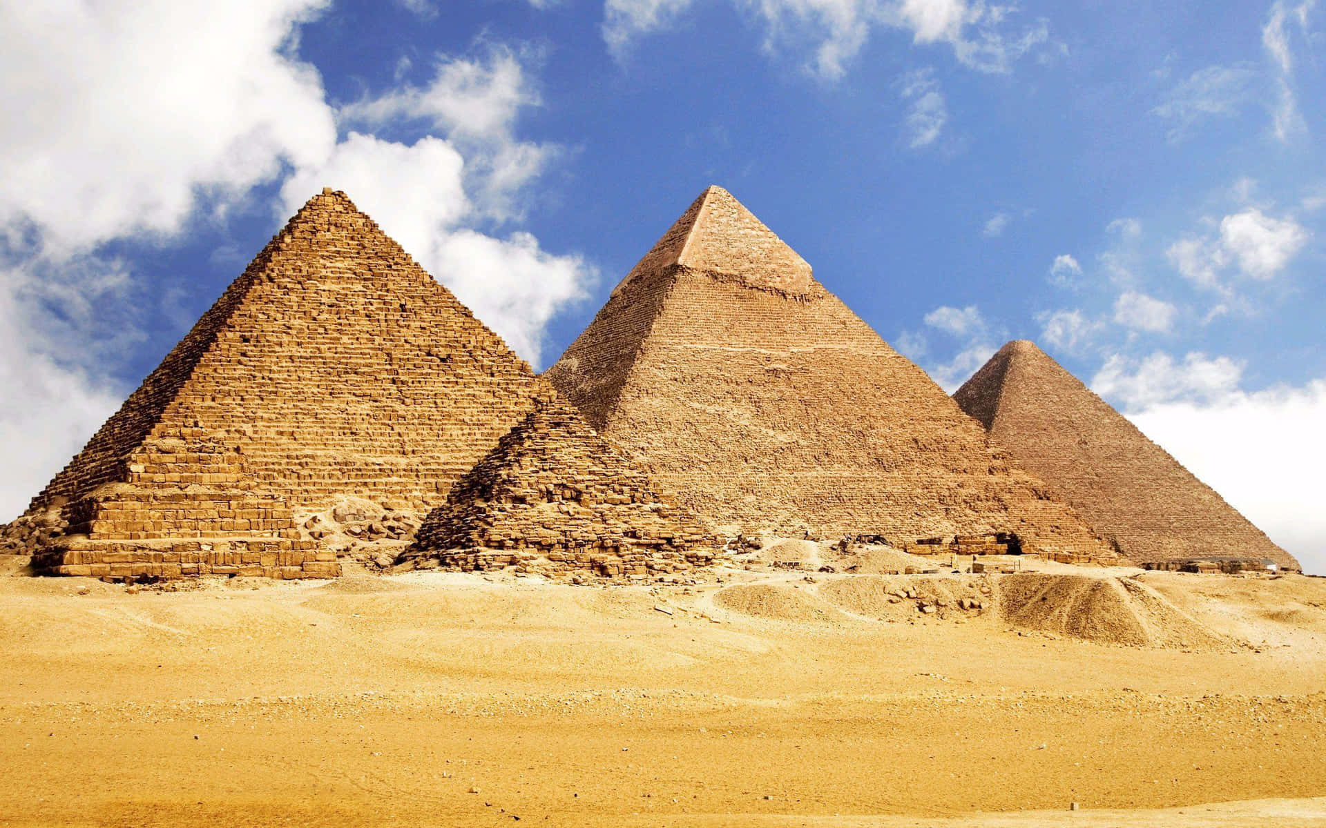 Three Pyramids In The Desert