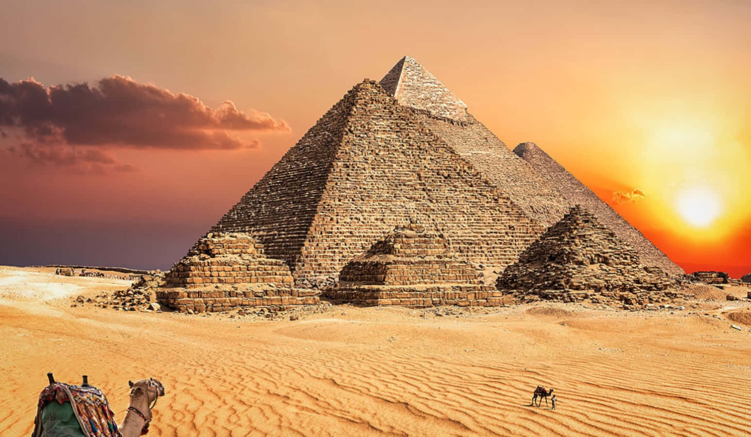 Breathtaking View Of The Majestic Pyramids Of Egypt