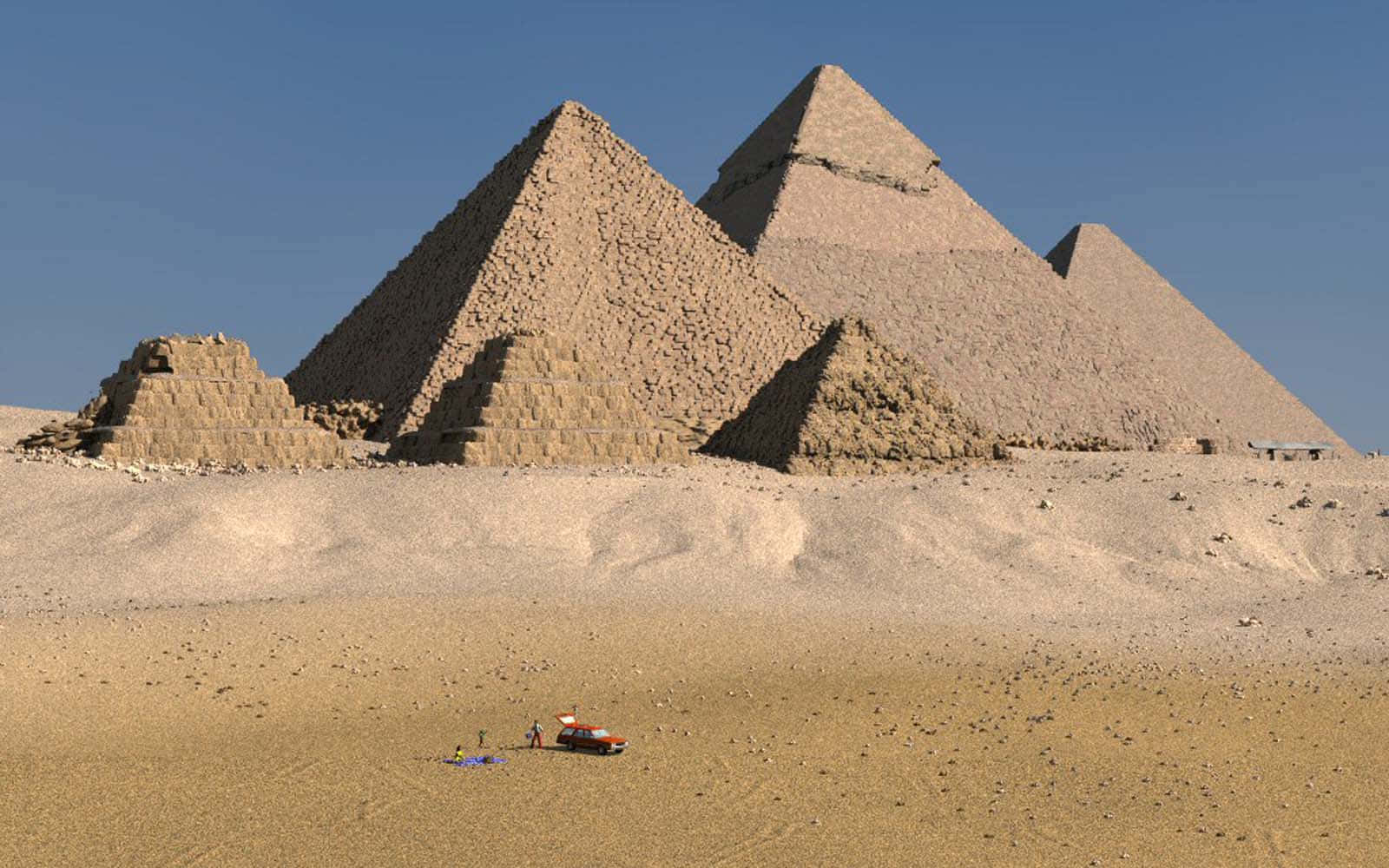Unmodello 3d Delle Piramidi Di Giza
