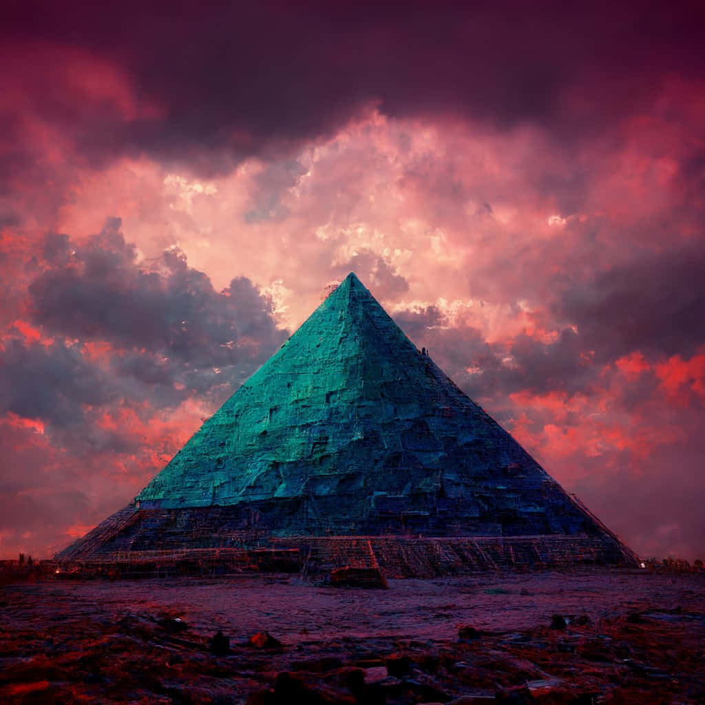Pyramiddigital Manipulation Egyptska Bakgrundsbild.