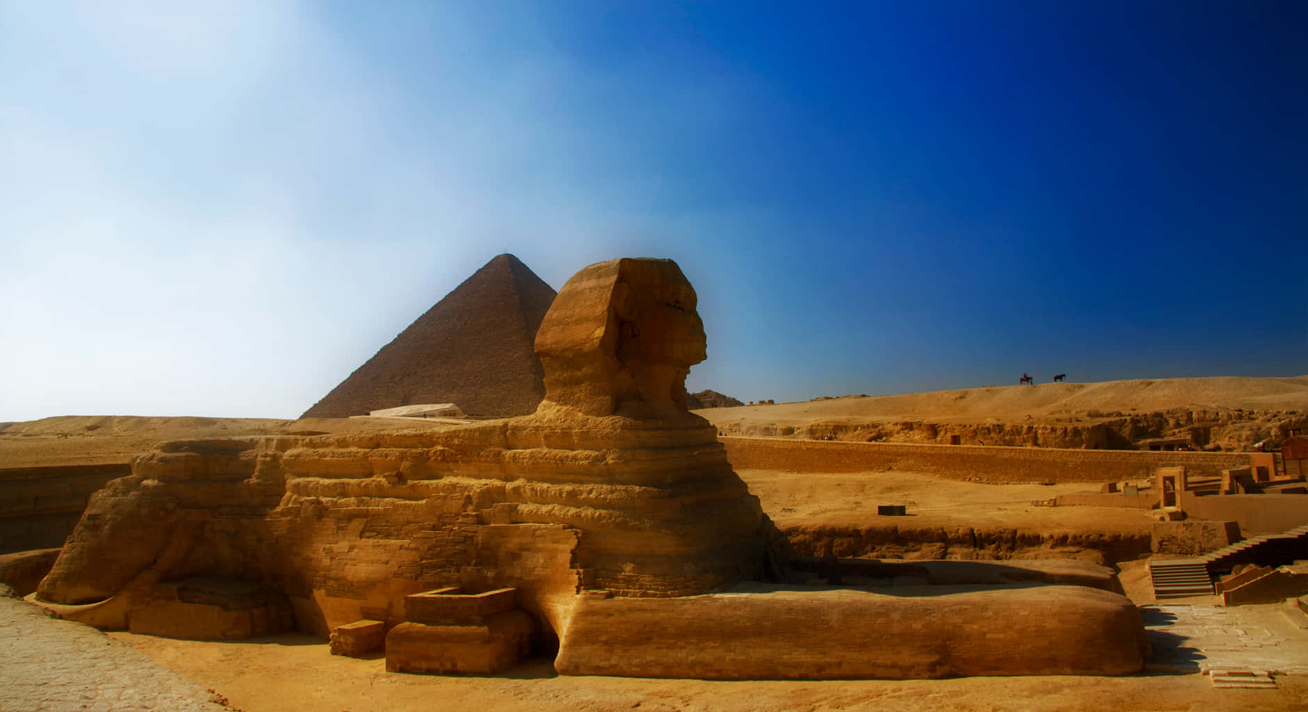 Storslagensfinxlandskap Egyptisk Bakgrundsbild.