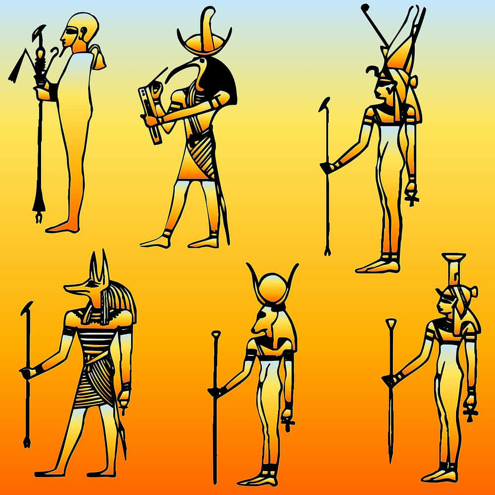 Ägyptischegötter Bild Mit Den Maßen 1000 X 1000