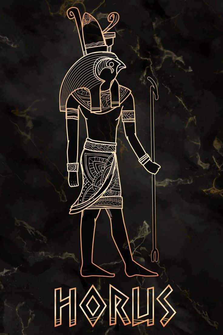 Antikaegyptiska Gudarna Thoth, Isis Och Osiris Avbildade På En Antik Relieff. Wallpaper