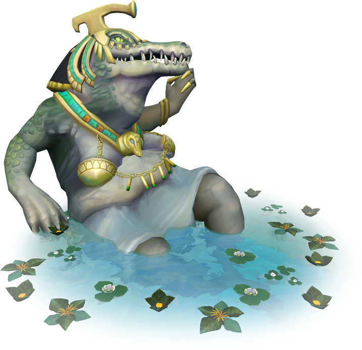 Egyptian Themed Alligator Statue PNG