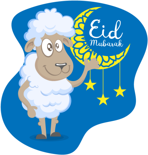 Eid Al Adha Celebration Cartoon Sheep PNG