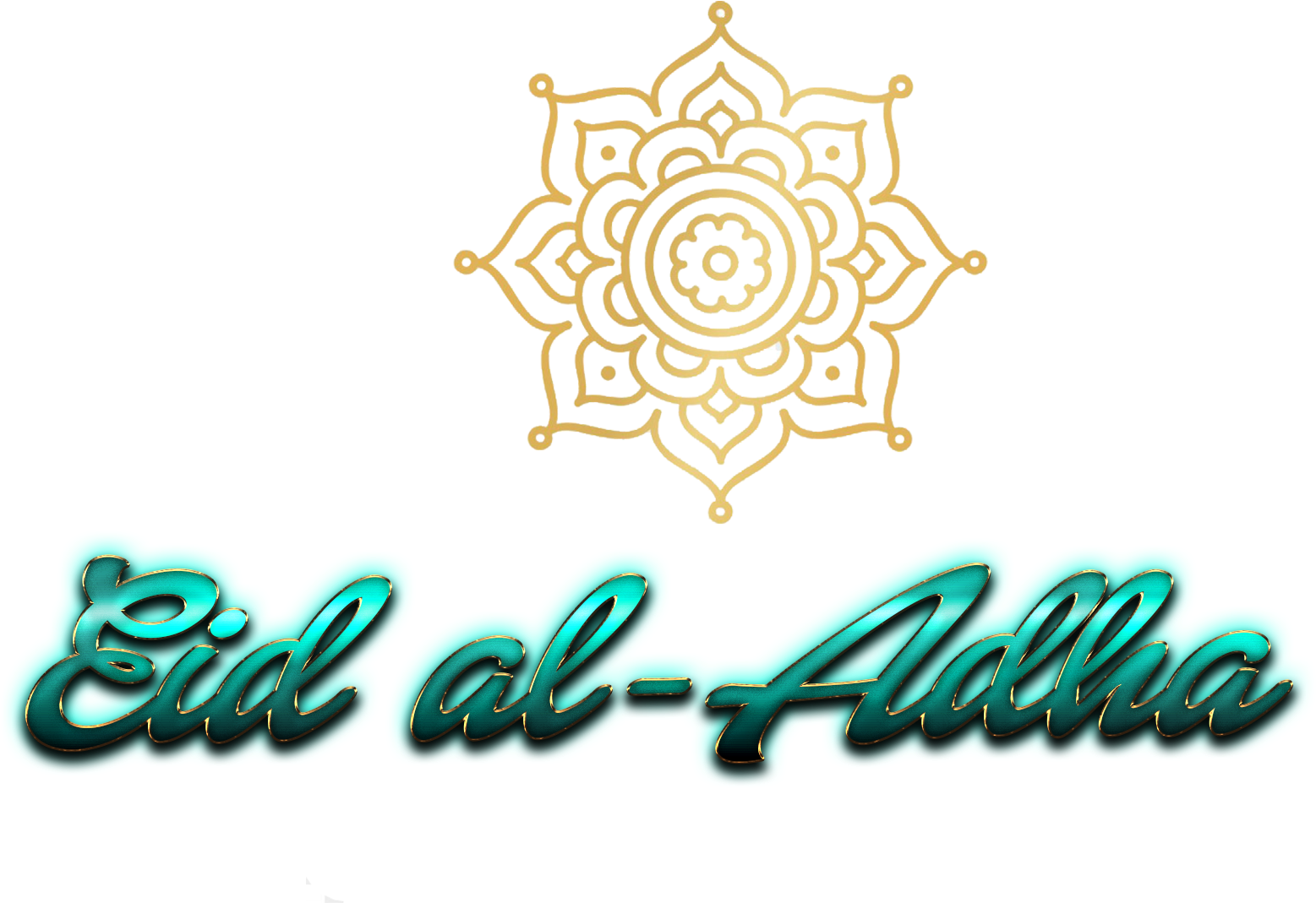 Eid Al Adha Greeting Design PNG