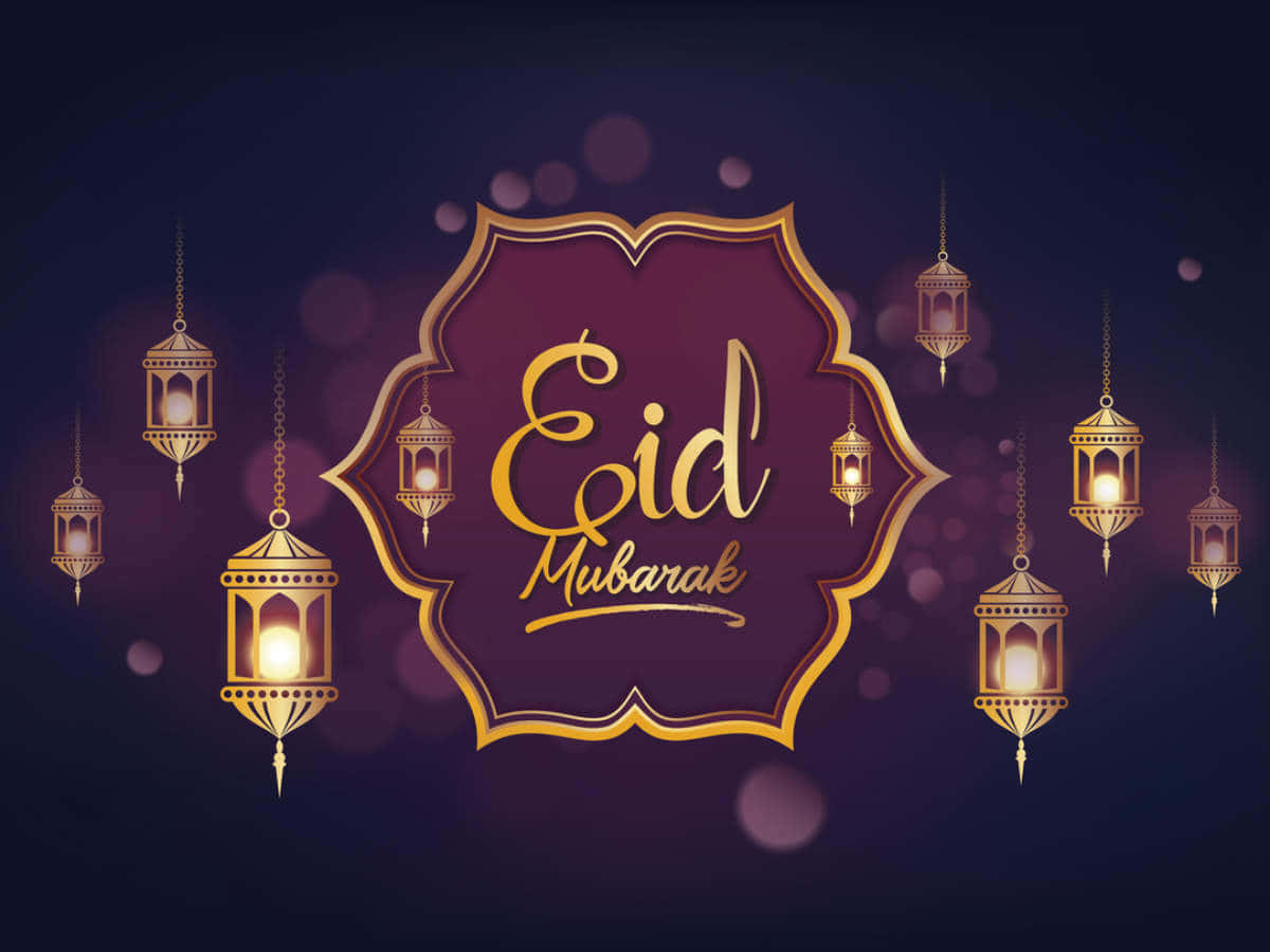 Feiernsie Eid Mubarak Mit Ihren Lieben.