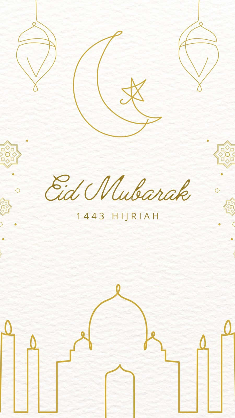 Eidmubarak - Goldener Islamischer Hintergrund