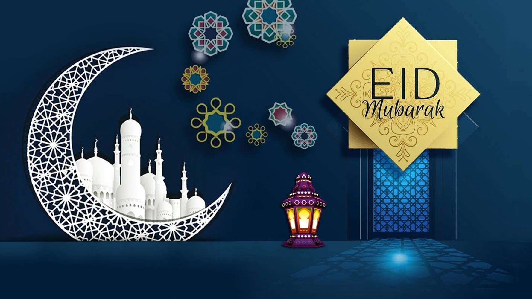 Eid-ul-adha Mubarak Islamic Icons Background