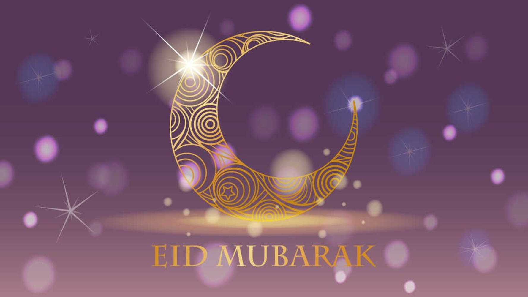 Eid-Ul-Adha Mubarak Sparkling Moon Wallpaper