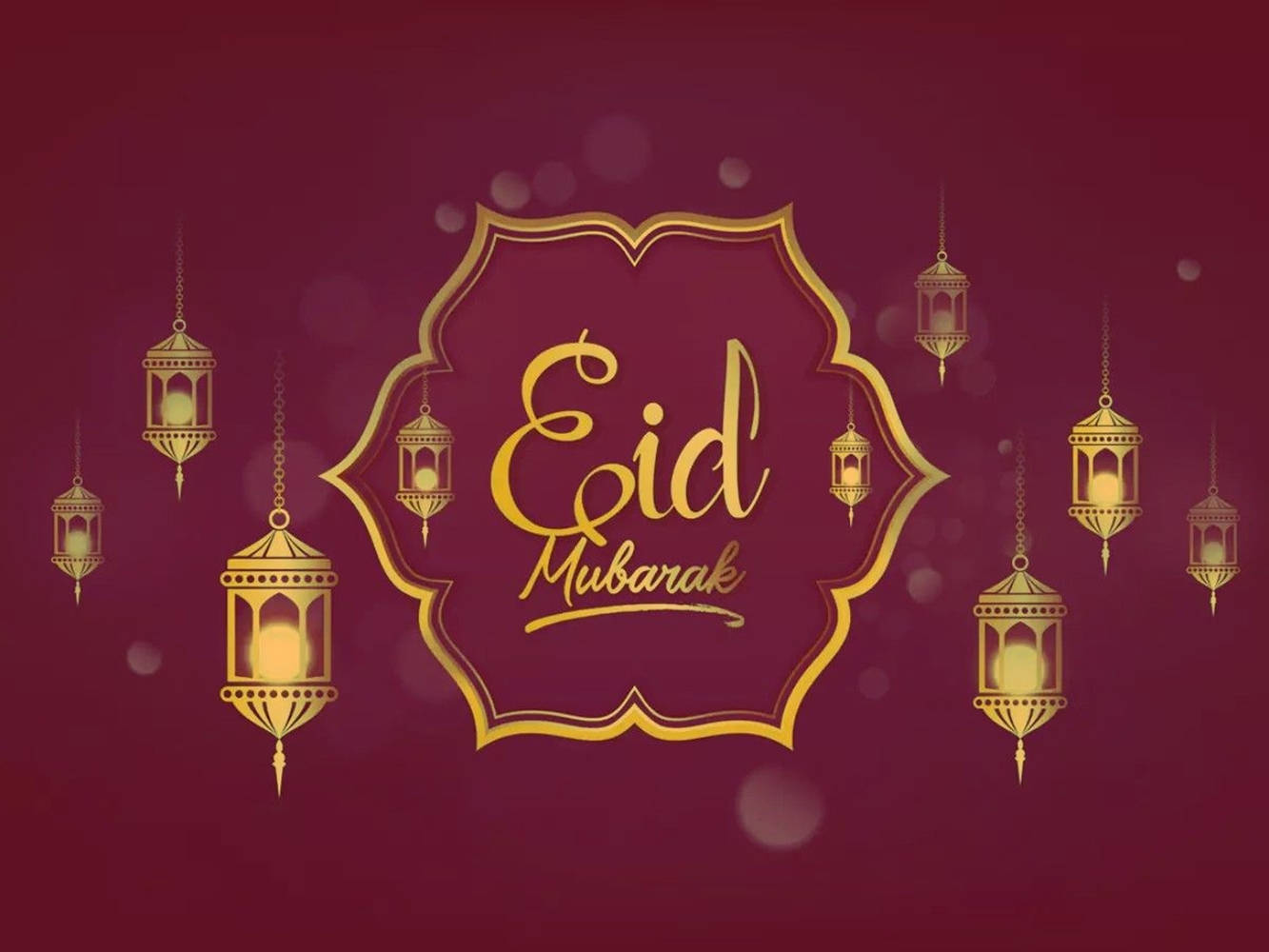 Eidul-adha Mubarak Linternas Tradicionales. Fondo de pantalla