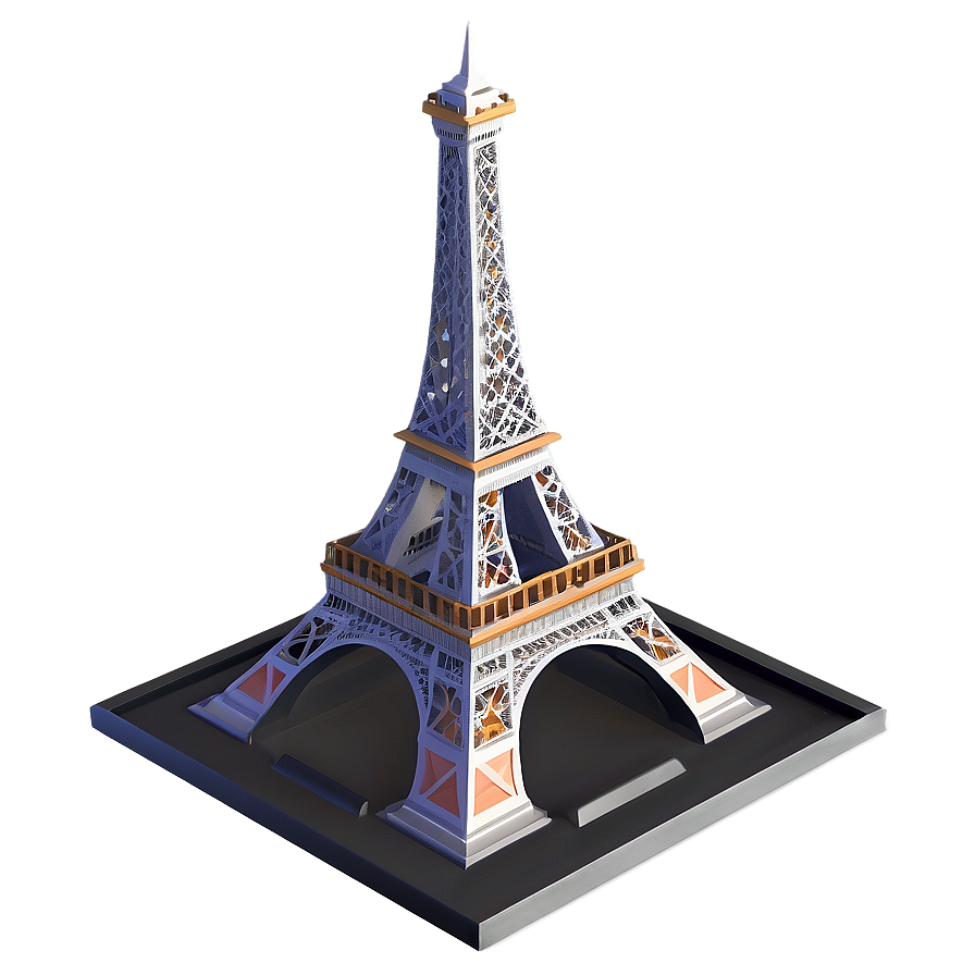 Download Eiffel Tower 3d Model Png Quh | Wallpapers.com