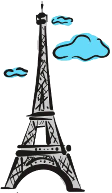 Download Eiffel Tower Cartoon Sketch.png | Wallpapers.com