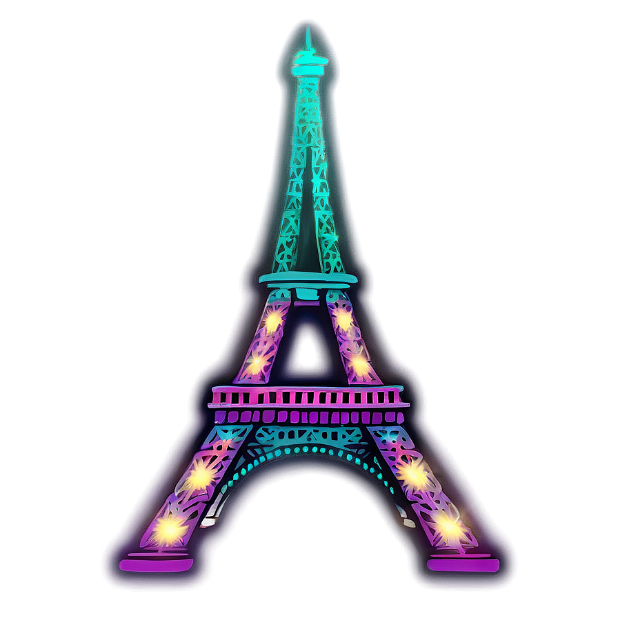 Eiffel Tower Christmas Lights Png 28 PNG