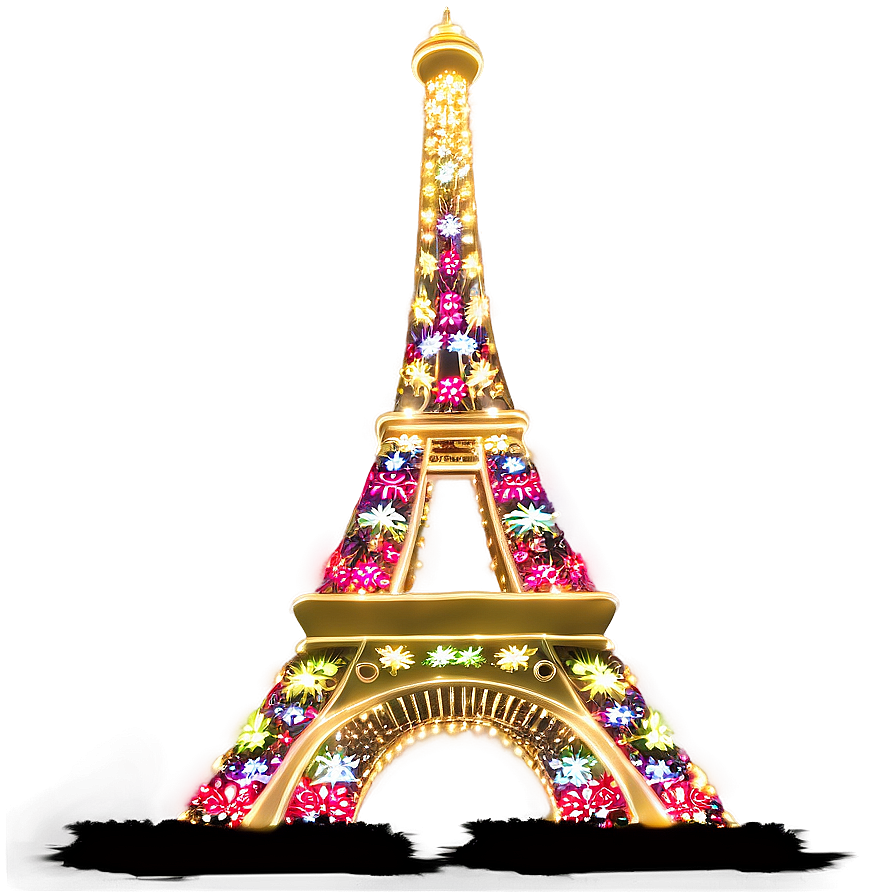 Eiffel Tower Christmas Lights Png 61 PNG