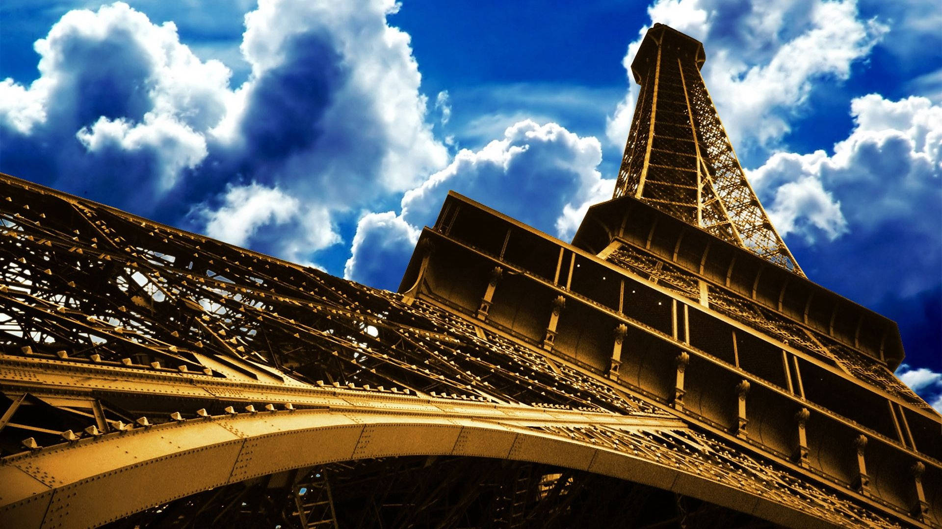 Eiffel Tower Close-up Bottom To Top Paris