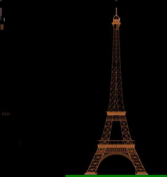 Eiffel Tower Graphic Outline PNG