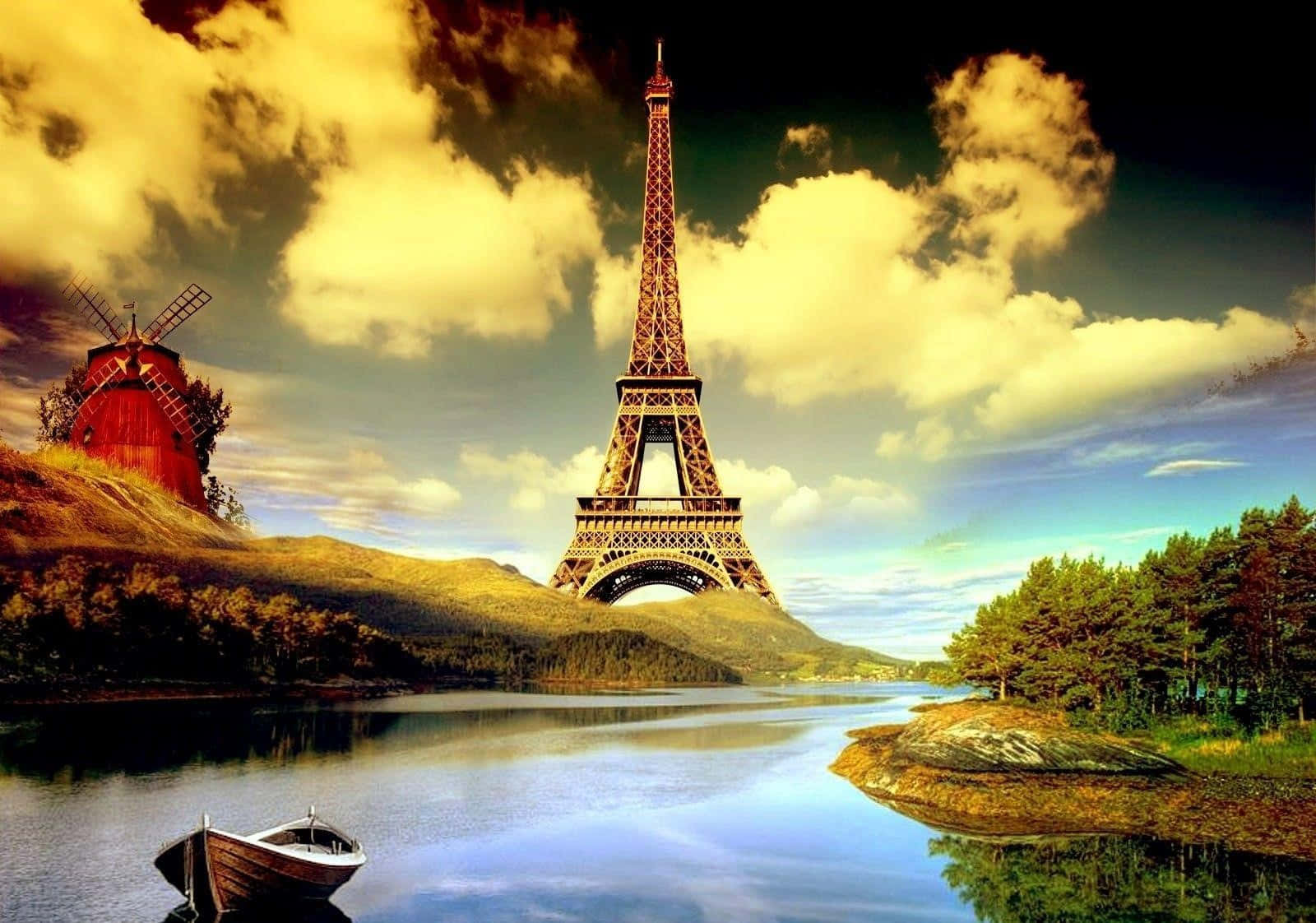 Denikoniske Eiffeltårn I Paris, Frankrig.