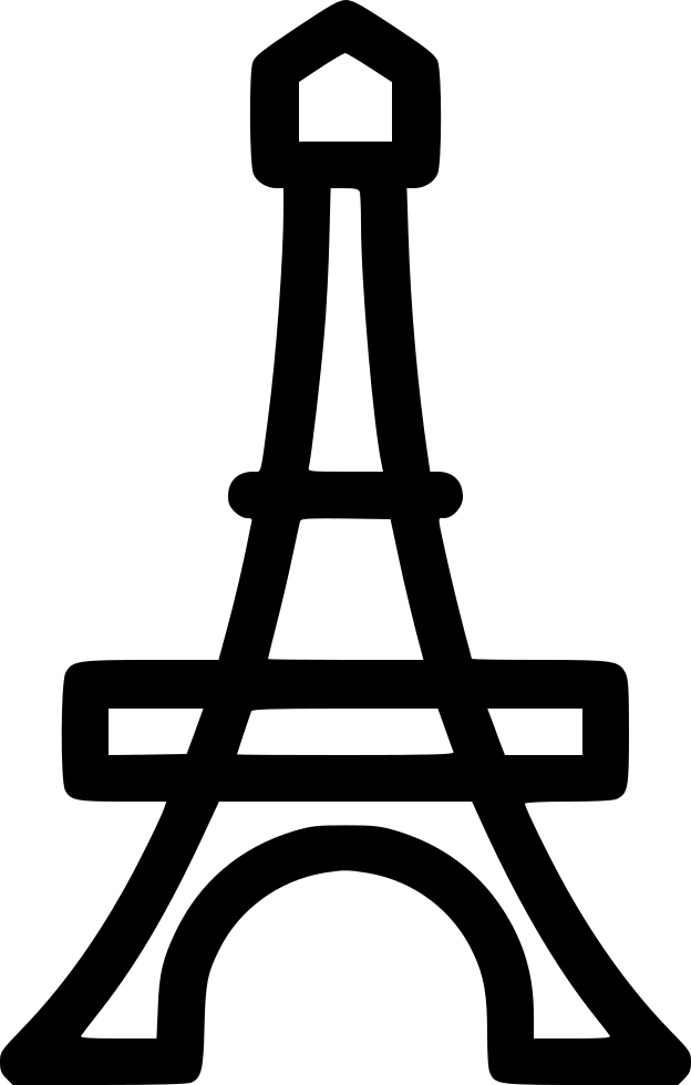 Eiffel Tower Silhouette Graphic PNG