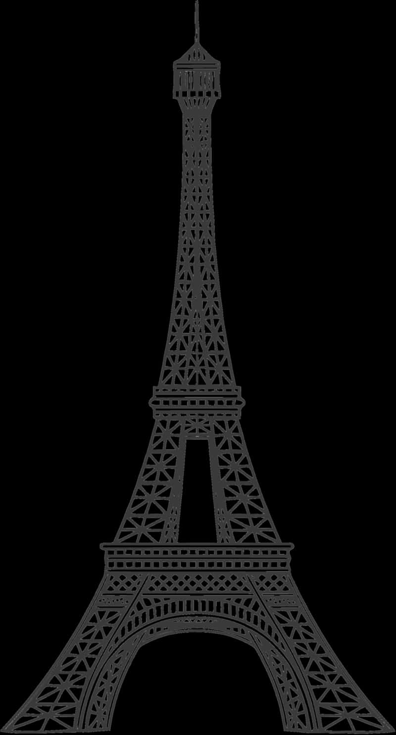 Eiffel Tower Silhouette PNG