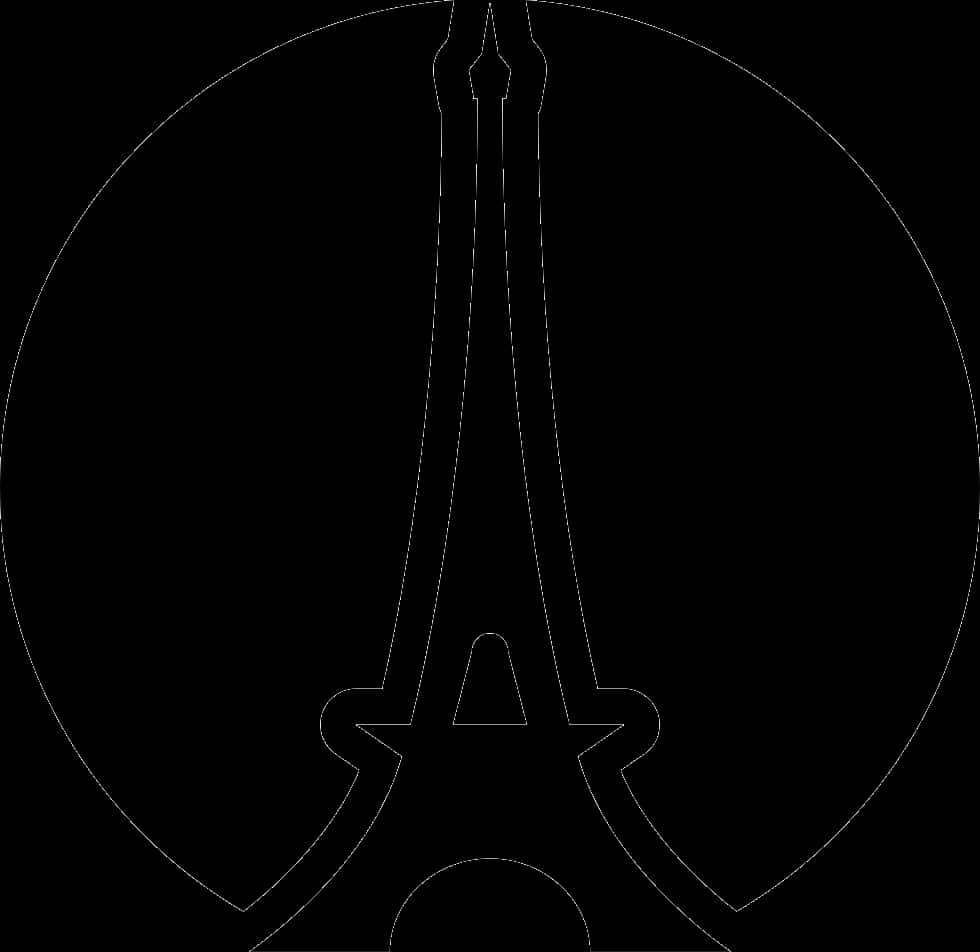 Eiffel Tower Silhouette Outline PNG