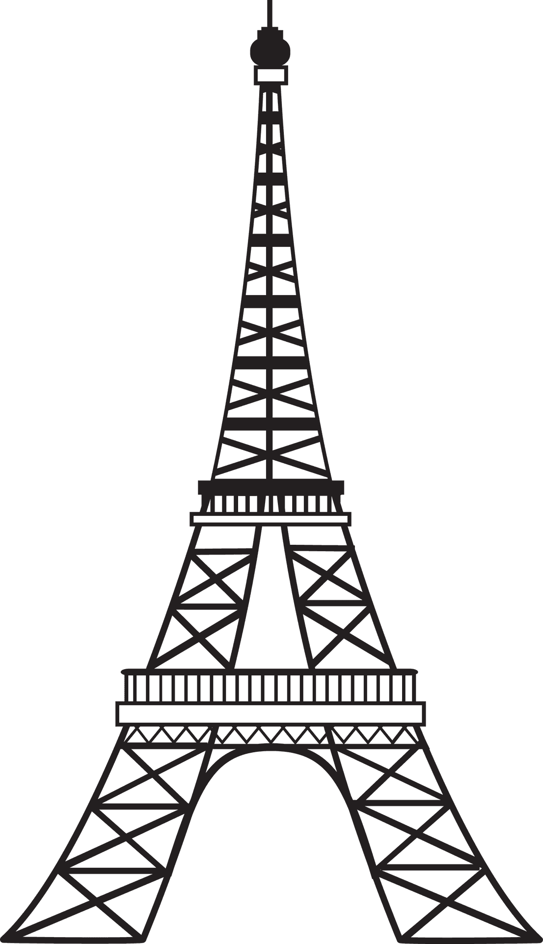 Eiffel Tower Silhouette PNG
